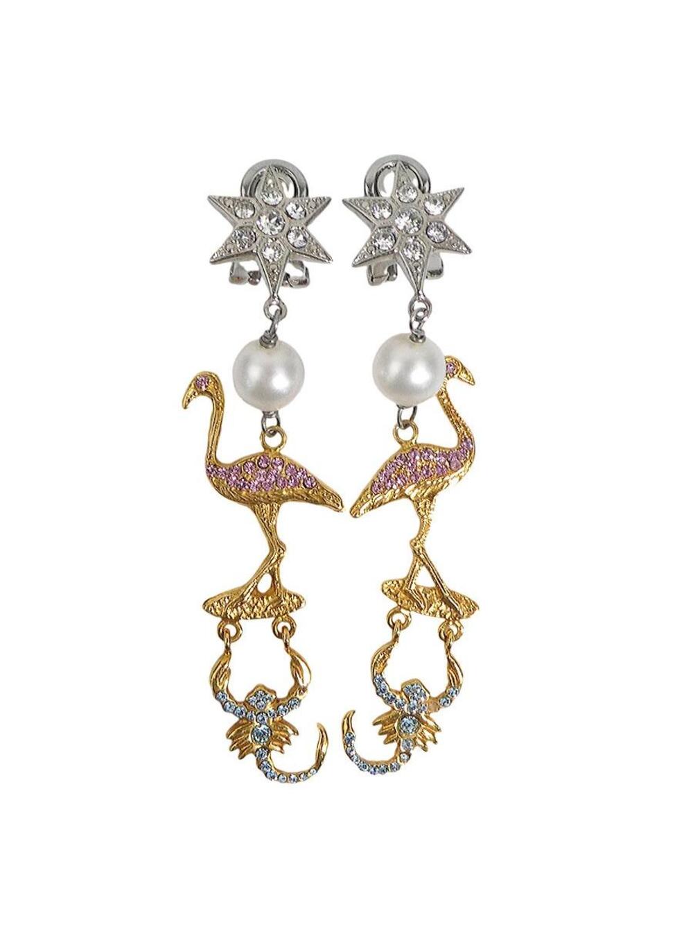 Auth Miumiu Earrings Gold/Silver/ #377295M23B